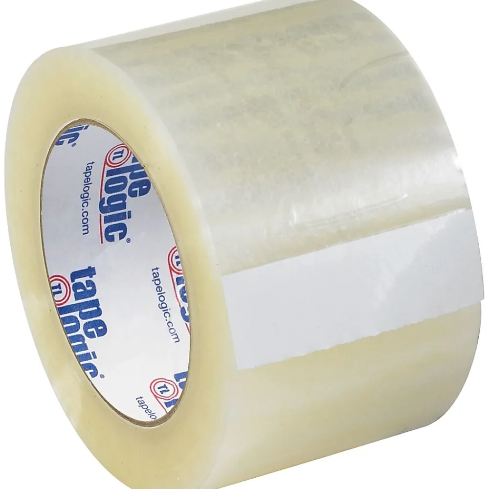 Clearance Tape Logic #122 Quiet Carton Sealing Tape, 2.0 Mil, 3" x 110 yds., Clear, 6/Carton (T9051226PK)