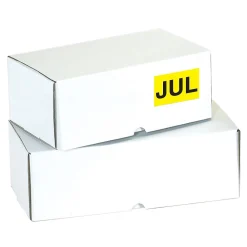 Labels|Tape Logic 3" x 2" Rectangle "JUL" Months of the Year Label, Fluorescent Yellow, 500/Roll