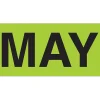 Labels|Tape Logic 6" x 3" Rectangle "MAY" Months of the Year Label, Fluorescent Green, 500/Roll