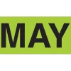Labels|Tape Logic 3" x 2" Rectangle "MAY" Months of the Year Label, Fluorescent Green, 500/Roll
