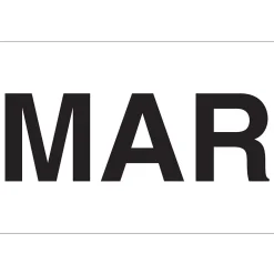 Labels|Tape Logic 3" x 2" Rectangle "MAR" Months of the Year Label, White, 500/Roll