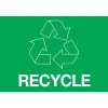 Labels|Tape Logic 2" x 3" "RECYCLE" Rectangle Inventory Label, Green, 500/Roll