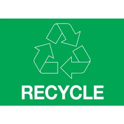 Labels|Tape Logic 2" x 3" "RECYCLE" Rectangle Inventory Label, Green, 500/Roll