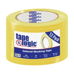 Discount Tape Logic ™ 1/4" x 60 Yards Masking Tape, Yellow, 12 Rolls (T93100312PKY)