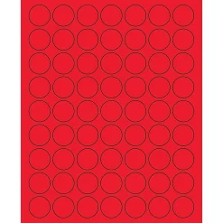 Online Tape Logic ® Circle Laser Labels, 1", Fluorescent Red, 6300/Case (LL191RD)