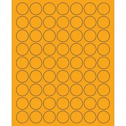 Clearance Tape Logic ® Circle Laser Labels, 1", Fluorescent Orange, 6300/Case (LL191OR)