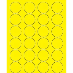 Clearance Tape Logic ® Circle Laser Labels, 1 5/8", Fluorescent Yellow, 2400/Case (LL193YE)