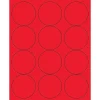 Clearance Tape Logic ® Circle Laser Labels, 2 1/2", Fluorescent Red, 1200/Case (LL194RD)