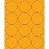 Best Tape Logic ® Circle Laser Labels, 2 1/2", Fluorescent Orange, 1200/Case (LL194OR)
