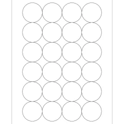 Labels|Tape Logic ® Circle Laser Labels, 1 2/3", White, 2400/Case (LL149)