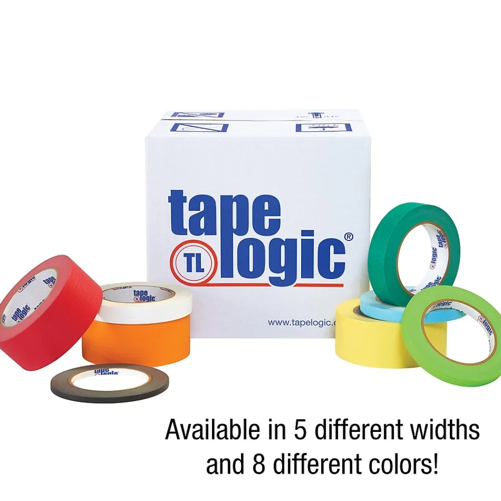 Discount Tape Logic ® Colored Masking Tape, 4.9 Mil, 1/2" x 60 yds., Red, 12/Case (T93300312PKR)