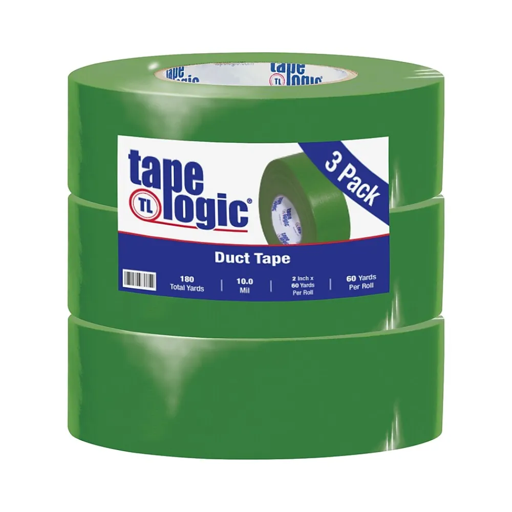 Sale Tape Logic Duct Tape, 10 Mil, 2" x 60 yds., Green, 3/Case (T987100G3PK)