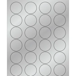 Clearance Tape Logic ® Foil Circle Laser Labels, 1 5/8", Silver, 2400/Case (LL216SR)