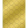 Hot Tape Logic ® Foil Circle Laser Labels, 1 5/8", Gold, 2400/Case (LL216GD)