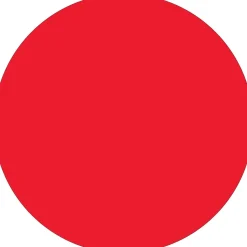 Labels|Tape Logic Inventory Circle Labels, 3/4", Fluorescent Red, 500/Roll (DL610G)