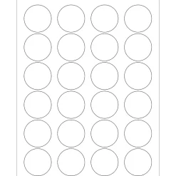 New Tape Logic ® Laser Labels, 1.625" Circle, White, 2400/Case (LL144)