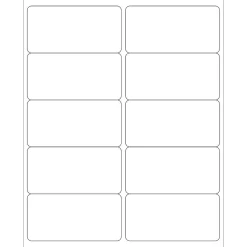 Hot Tape Logic ® Laser Labels, Rectangle, 4" x 2", White, 1000/Case (LL124)