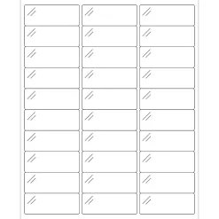 Online Tape Logic ® Rectangle Laser Labels, 2 5/8" x 1", Crystal Clear, 3000/Case (LL236CC)