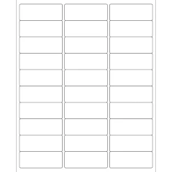 Discount Tape Logic Rectangle Laser Labels, 2 5/8" x 1", Glossy White, 3000/Case (LL200)