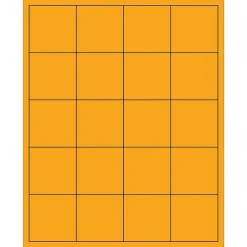 Outlet Tape Logic ® Rectangle Laser Labels, 2" x 2", Fluorescent Orange, 2000/Case (LL172OR)