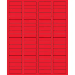 Hot Tape Logic ® Rectangle Laser Labels, 1 3/4" x 1/2", Fluorescent Red, 8000/Case (LL170RD)