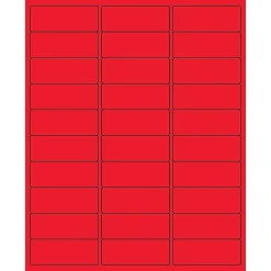 Discount Tape Logic ® Rectangle Laser Labels, 2 5/8" x 1", Fluorescent Red, 3000/Case (LL173RD)