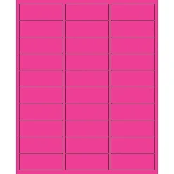 Online Tape Logic ® Rectangle Laser Labels, 2 5/8" x 1", Fluorescent Pink, 3000/Case (LL173PK)