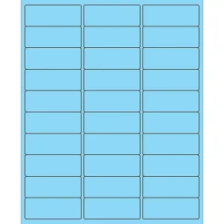 Best Tape Logic ® Rectangle Laser Labels, 2 5/8" x 1", Pastel Blue, 3000/Case (LL173BE)
