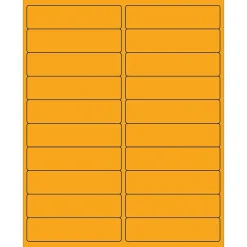 Sale Tape Logic ® Rectangle Laser Labels, 4" x 1", Fluorescent Orange, 2000/Case (LL177OR)