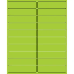Clearance Tape Logic ® Rectangle Laser Labels, 4" x 1", Fluorescent Green, 2000/Case (LL177GN)