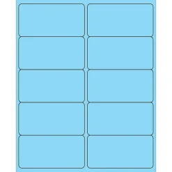 Tape Logic ® Rectangle Laser Labels, 4" x 2", Pastel Blue, 1000/Case (LL178BE)