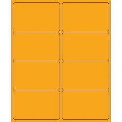 Discount Tape Logic ® Rectangle Laser Labels, 4" x 2 1/2", Fluorescent Orange, 800/Case (LL179OR)