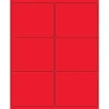 Sale Tape Logic ® Rectangle Laser Labels, 4" x 3 1/3", Fluorescent Red, 600/Case (LL180RD)