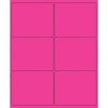 Discount Tape Logic ® Rectangle Laser Labels, 4" x 3 1/3", Fluorescent Pink, 600/Case (LL180PK)
