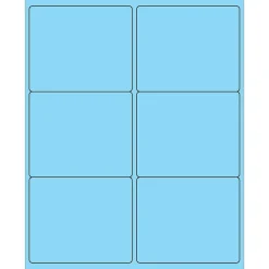 Clearance Tape Logic ® Rectangle Laser Labels, 4" x 3 1/3", Pastel Blue, 600/Case (LL180BE)