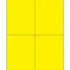Online Tape Logic ® Rectangle Laser Labels, 4 1/4" x 5 1/2", Fluorescent Yellow, 400/Case (LL183YE)