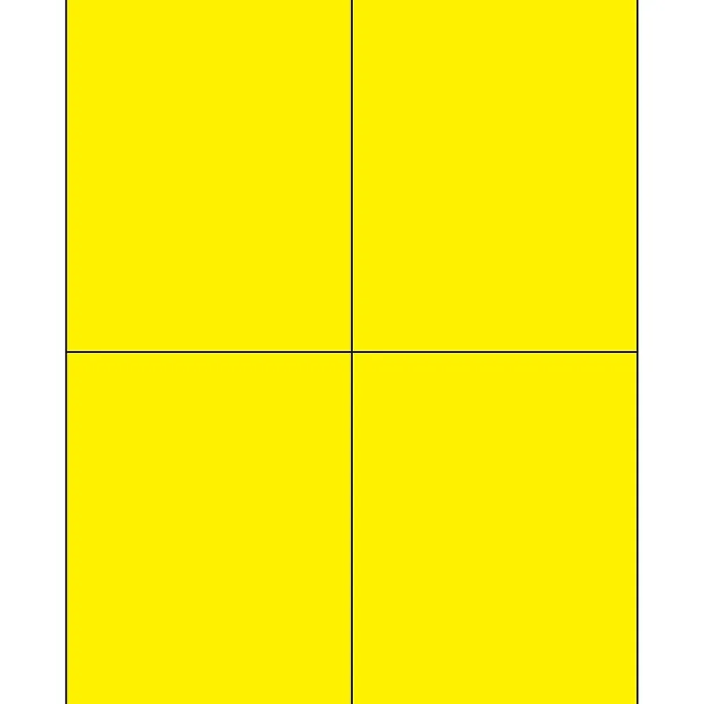 Online Tape Logic ® Rectangle Laser Labels, 4 1/4" x 5 1/2", Fluorescent Yellow, 400/Case (LL183YE)