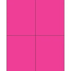 New Tape Logic ® Rectangle Laser Labels, 4 1/4" x 5 1/2", Fluorescent Pink, 400/Case (LL183PK)