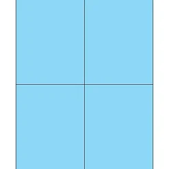 Clearance Tape Logic ® Rectangle Laser Labels, 4 1/4" x 5 1/2", Pastel Blue, 400/Case (LL183BE)