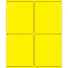 Hot Tape Logic ® Rectangle Laser Labels, 4" x 5", Fluorescent Yellow, 400/Case (LL181YE)