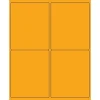 New Tape Logic ® Rectangle Laser Labels, 4" x 5", Fluorescent Orange, 400/Case (LL181OR)