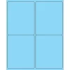 New Tape Logic ® Rectangle Laser Labels, 4" x 5", Pastel Blue, 400/Case (LL181BE)