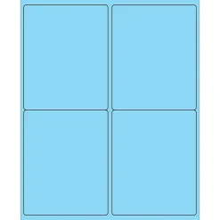 New Tape Logic ® Rectangle Laser Labels, 4" x 5", Pastel Blue, 400/Case (LL181BE)