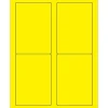 Outlet Tape Logic ® Rectangle Laser Labels, 3 1/2" x 5", Fluorescent Yellow, 400/Case (LL176YE)