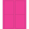 Hot Tape Logic ® Rectangle Laser Labels, 3 1/2" x 5", Fluorescent Pink, 400/Case (LL176PK)