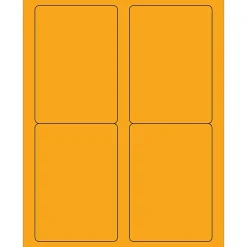 Sale Tape Logic ® Rectangle Laser Labels, 3 1/2" x 5", Fluorescent Orange, 400/Case (LL176OR)