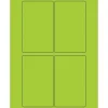 Online Tape Logic ® Rectangle Laser Labels, 3" x 5", Fluorescent Green, 400/Case (LL175GN)