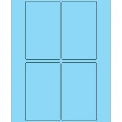 Hot Tape Logic ® Rectangle Laser Labels, 3" x 5", Pastel Blue, 400/Case (LL175BE)