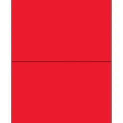 Best Tape Logic ® Rectangle Laser Labels, 8 1/2" x 5 1/2", Fluorescent Red, 200/Case (LL184RD)