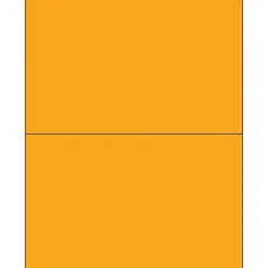 Sale Tape Logic ® Rectangle Laser Labels, 8 1/2" x 5 1/2", Fluorescent Orange, 200/Case (LL184OR)